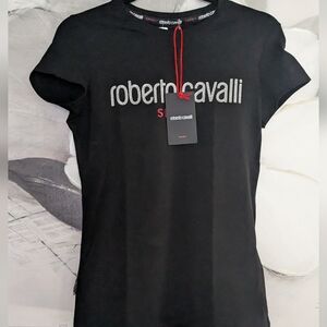 Roberto Cavalli Sparkle Crew Neck 90% Cotton 10% Spandex Size Small Nwt❤️